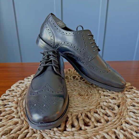 Rockport Walkability Wingtip Oxford Men’s Dress Shoes Size 9 Black Leather  –EUC - Picture 1 of 11
